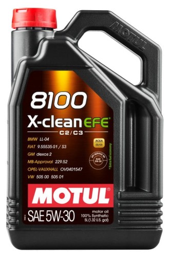 Motul 8100 X-clean EFE C2/C3 5W30 5L LL04  229.52 505.1